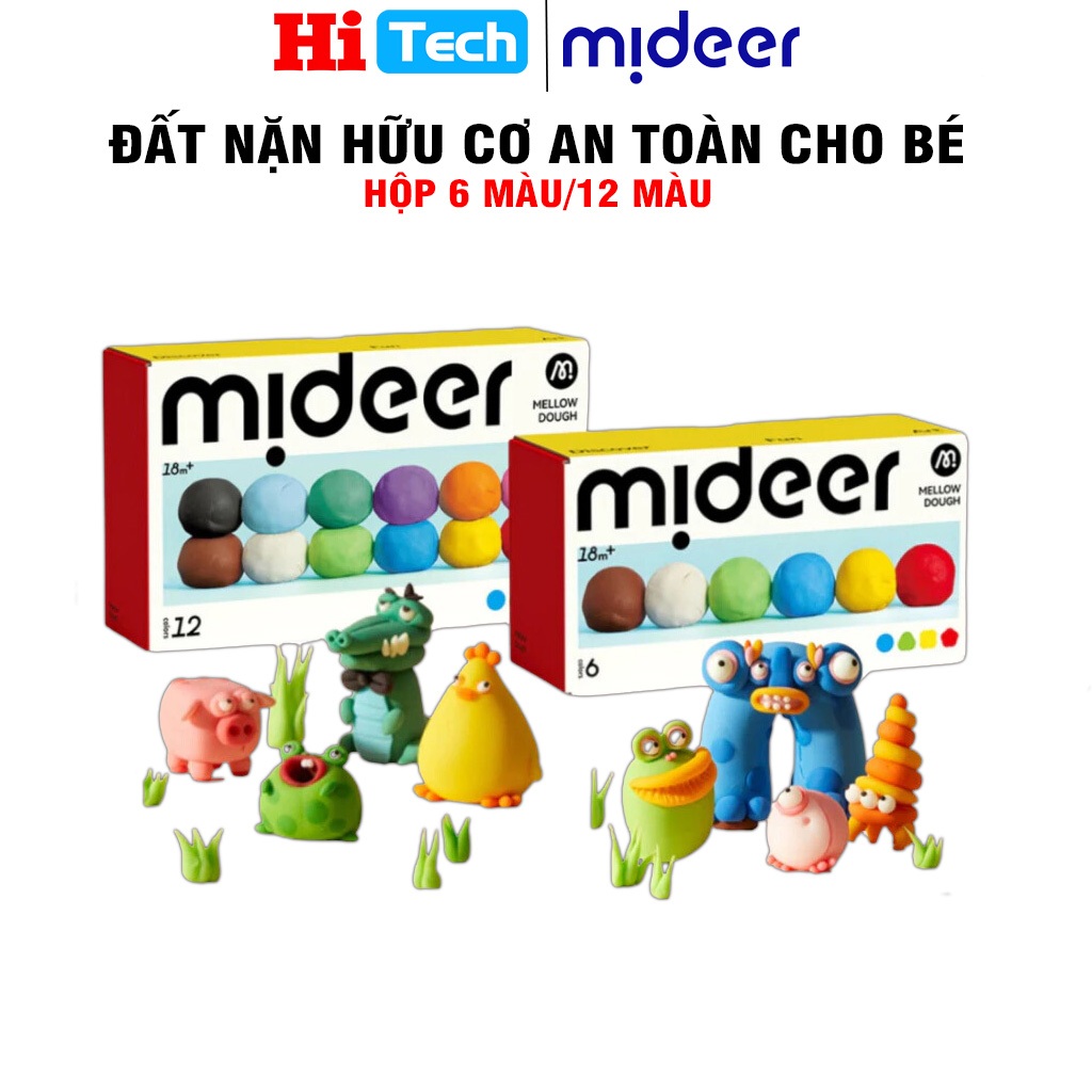 Đất Nặn Hữu Cơ Không Dính Tay An Toàn Cho Bé Mideer Mellow Dough Clay - Đất Nặn Cao Cấp Cho Bé