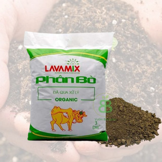  Phân Bò Lavamix Đã Qua Xử Lý, phân hữu cơ cải tạo đất, bỏ sung dinh dưỡng cho rau màu, hoa kiểng Vuonbabylon - 10dm3