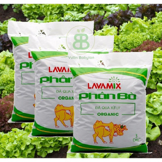 Phân Bò Lavamix Đã Qua Xử Lý, phân hữu cơ cải tạo đất, bỏ sung dinh dưỡng cho rau màu, hoa kiểng Vuonbabylon - 10dm3