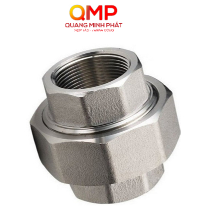 Rắc Co Ren Inox 304-  Đầu Nối Rắc Co Ren Trong Inox 304 Phi 21 27 34 42 mm