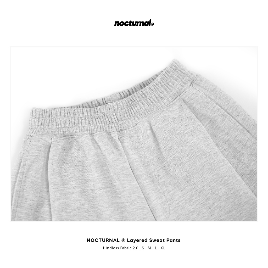 Quần Nỉ Dài Form Rộng NOCTURNAL Hindless Layered Sweat Pants Unisex Nam Nữ Local Brand Co Giãn Tốt | BigBuy360 - bigbuy360.vn