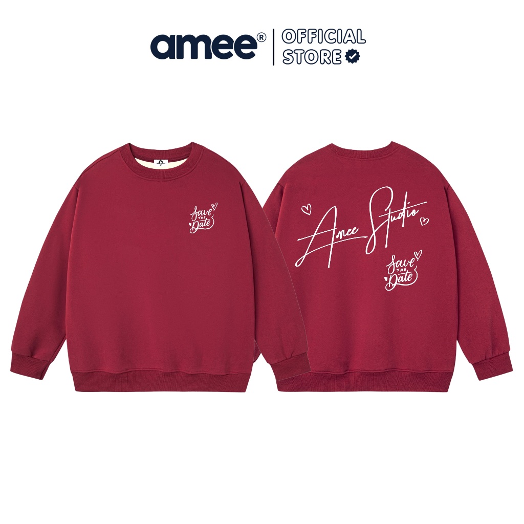 Áo Sweater Nỉ Lông Cáo Form Rộng Amee Studio/ Save The Date