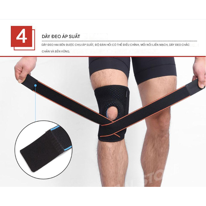 Đai băng bảo vệ đầu gối cao cấp AOLIKES A-7908| Đai bảo vệ đầu gối cao cấp Hiệu Aolikes