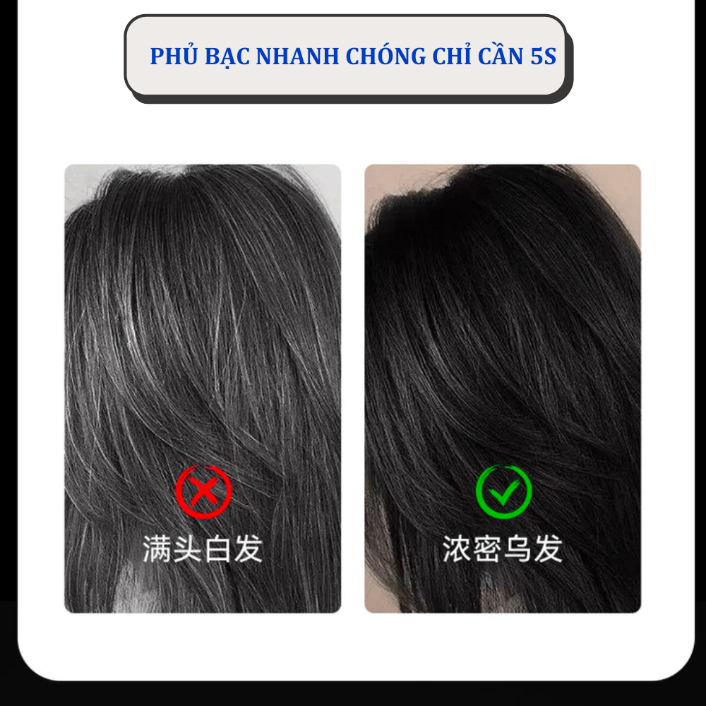 Lược chải che phủ tóc bạc CONCEALER - Lược chải CONCEALER giúp tóc đen, không bết dinh hỗ trợ cải thiện mái tóc hộp 20g