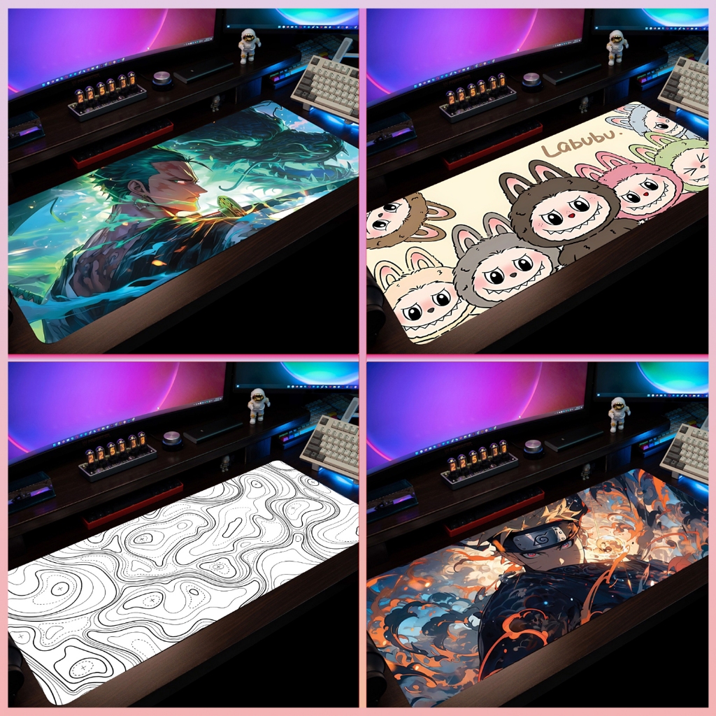 Lót chuột CỠ LỚN 80x30cm dày 3mm đa dạng mẫu mã, pad chuột gaming bo viền chống trơn trượt Techstar