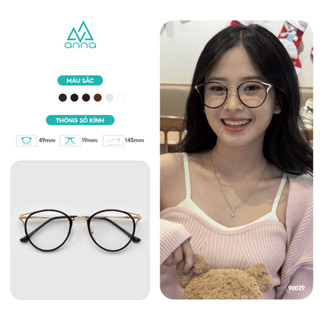 Gọng kính mắt thời trang nam nữ ANNA dáng mắt mèo chất liệu kim loại - 300HQ017