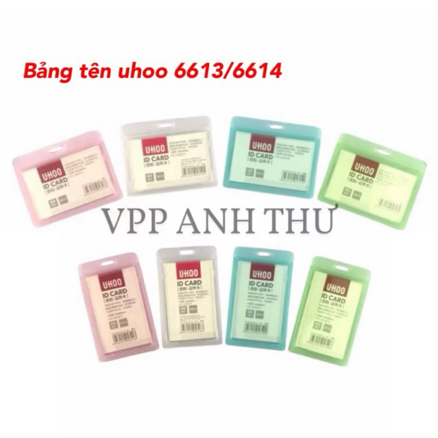 COMBO 2 BẢNG TÊN NHỰA UHOO NGANG / ĐỨNG 6613/6614