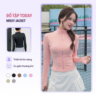   XẢ KHO GIÁ SỐC  Áo khoác thể thao nữ Missy dáng croptop tay dài tôn dáng ôm body hỗ trợ tập gym yoga Today U Wear 