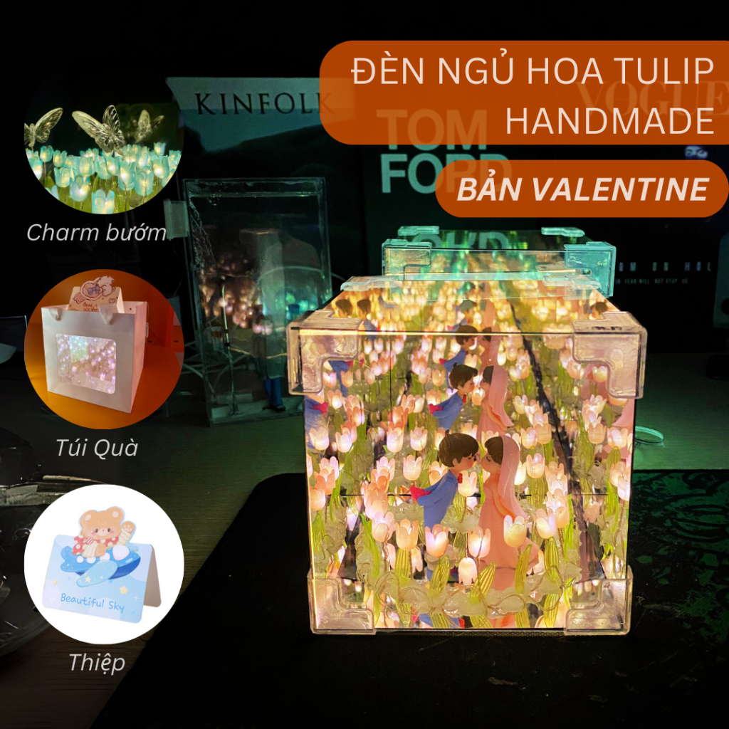 Quà 20/10, Đèn Hoa Tulip Handmade, Quà Handmade, Quà Tặng Bạn Nữ, Quà Sinh Nhật Ý Nghĩa
