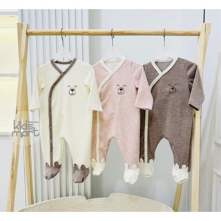 bộ body nỉ nhung Kidsmart shop dầy ấm liền bao chân tai gấu cho bé Anmina  AMI0244 