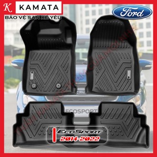 Thảm lót sàn ô tô Ford Ecosport 2014 - 2022 đúc nguyên khối TPE,TPV (3 tấm/Bộ) KAMATA