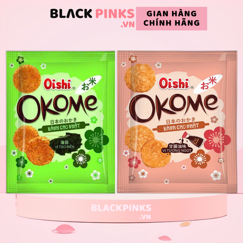 Bánh gạo Nhật Oishi Okome vị tương ngọt/tảo biển 100g