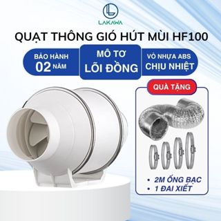   XUẤT VAT  Quạt Thông Gió Hút Mùi Nefa HF100 - HF300 Đường Ống Tròn Động Lực Mạnh Hút Mùi Phòng Bếp Vệ Sinh 