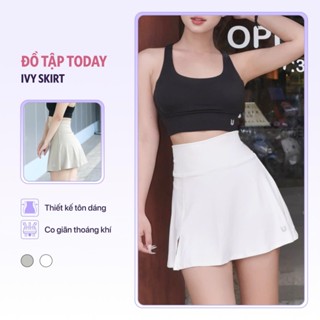 Chân váy pickleball tennis Ivy Today U Wear có sẵn quần bảo hộ chơi thể thao dạo phố co giãn 4 chiều