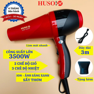  Máy sấy tóc máy sấy công suất lớn HS68-3500 tạo kiểu 2 chiều nóng lạnh có Ion âm ánh sáng xanh 