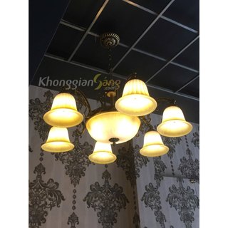 ĐÈN CHÙM 6 TAY ĐƠN GIẢN TREO THẢ TRẦN - GẮN PHÙ HỢP NHIỀU KHÔNG GIAN NHÀ
