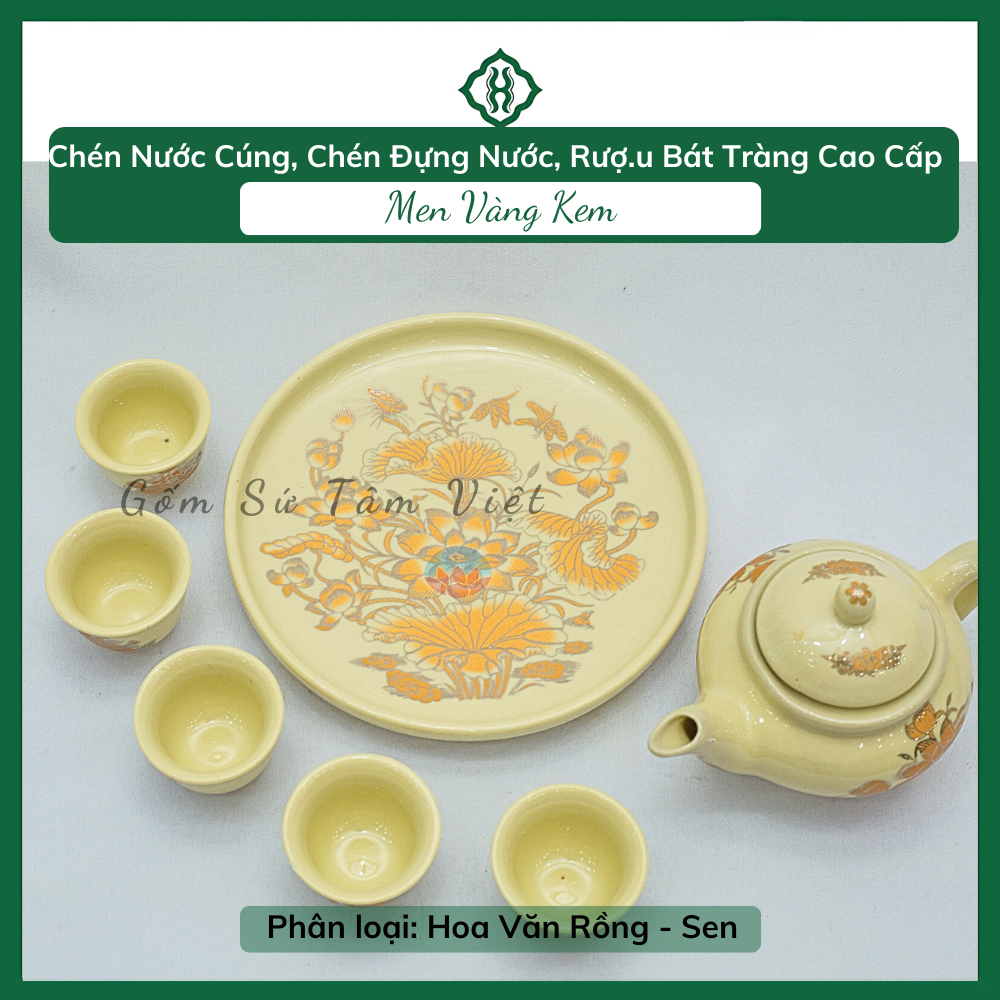 Ly Cúng, Chung Nước Cúng, Chén Đựng Nước  Bát Tràng Cao Cấp Hàng Chuẩn 100%