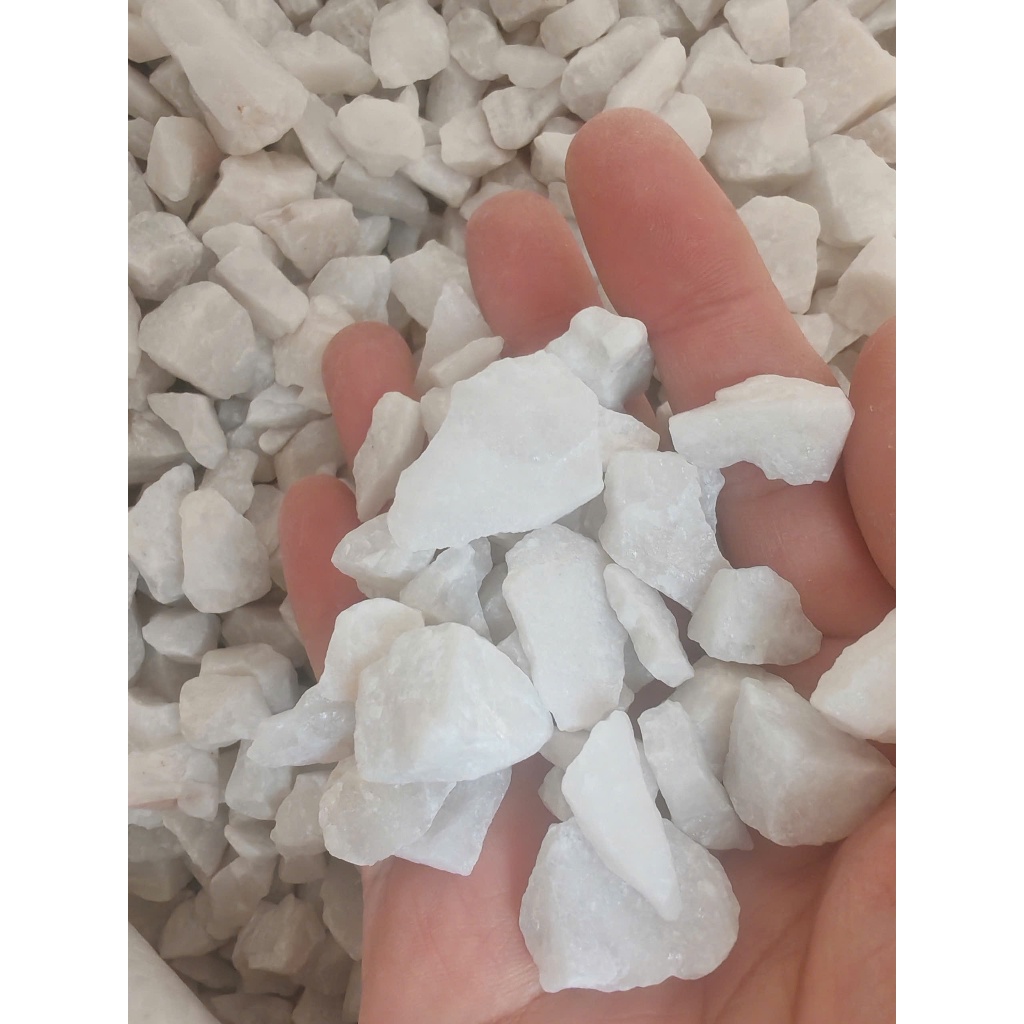 Đá Thạch Anh Trắng Thô Kích Thước 1-2 cm Tự Nhien (1kg) - Đá Phong THủy