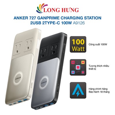 Đế sạc Anker 727 GaNPrime Charging Station 2USB 2Type-C 100W A9126 - Hàng chính hãng