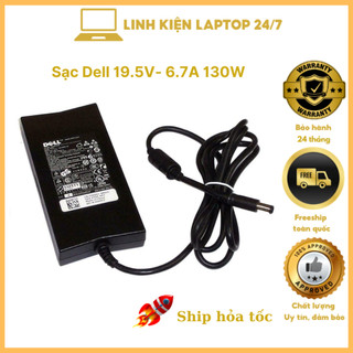 Sạc Laptop Dell 19.5V- 6.7A 130W ZIN Chân Kim To - Sạc Dell Slim Zin Mới Bảo Hành 24 Tháng