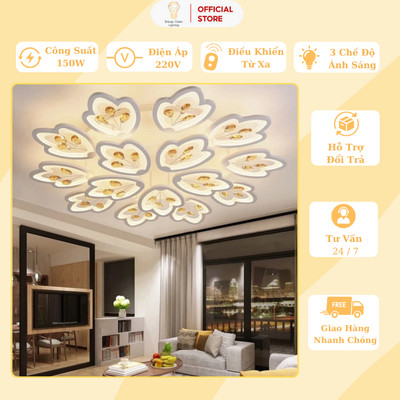Đèn Ốp Trần Energy Green Lighting Hình Hoa 15 Cánh NT024 - Trang Trí Phòng Khách - Khách Sạn / Nhà Hàng