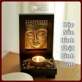 Hộp Nến Phật Bình An - Hộp Đựng Nến Phật Thích Ca [Kim Cương Hỷ Lạc] Trang Trí Nhà Cửa, Bàn Làm Việc