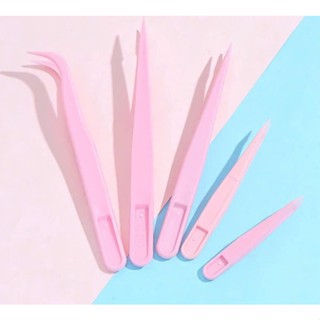 Nhíp gắp mí, nhíp gắn đá nail chuyên dụng, nhíp gắp sticker kích thước 8 - 11cm, nhíp nhựa đầu cong, nhíp nhựa nhỏ