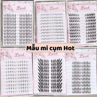 Lông mi giả mi chùm LYNH nhiều mẫu sợi mềm mỏng tự nhiên dễ gắn có thể tái sử dụng