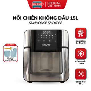 Nồi Chiên Không Dầu 15L Sunhouse SHD4088 Dung Tích Lớn Quay Gà Nguyên Con, Tự Động Ngắt Khi Quá Nhiệt