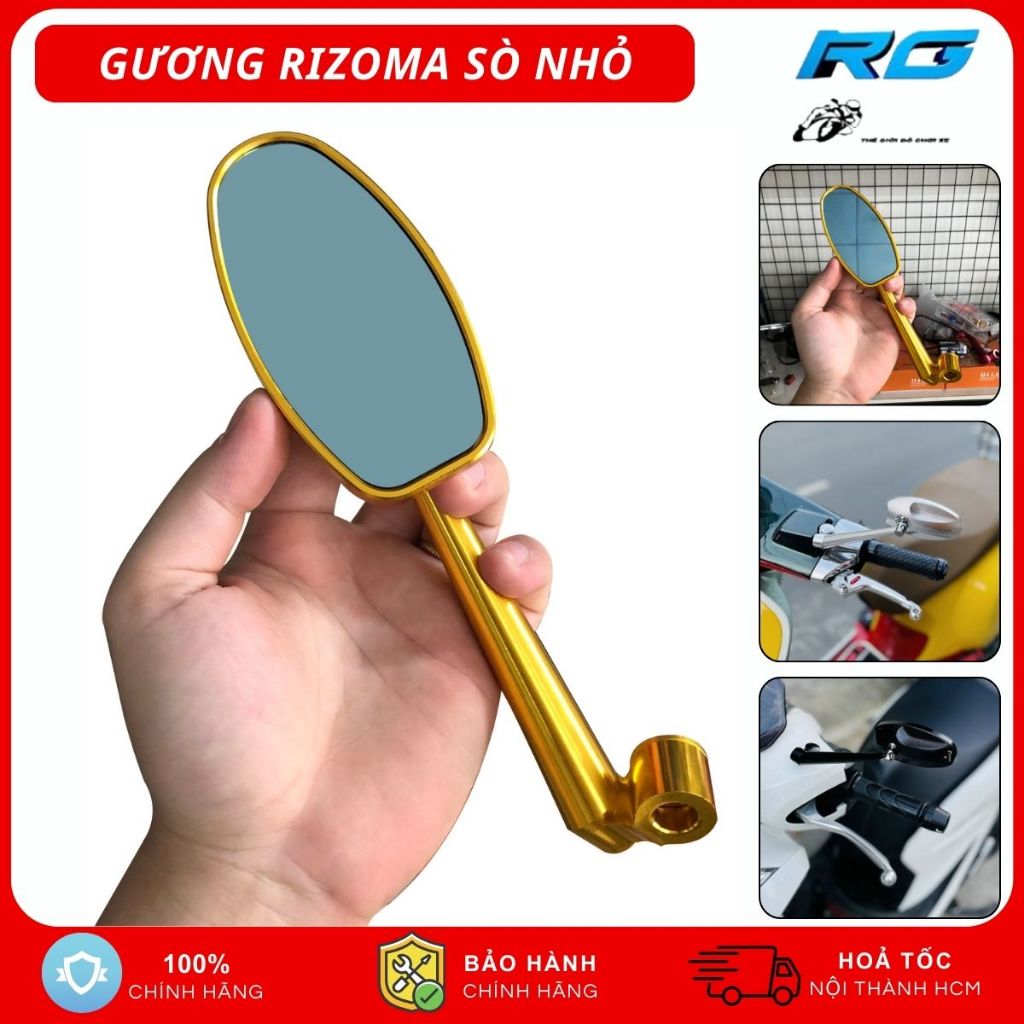 Gương Chiếu Hậu Xe Máy Rizoma Sò Nhỏ, Kính Chiếu Hậu Thời Trang Gắn Chân Kính Xe Wave, Sirius, Excit
