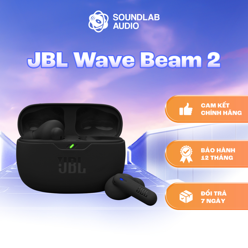 Tai nghe Bluetooth Chống Ồn Chủ Động JBL Wave Beam 2 - Hàng Chính Hãng