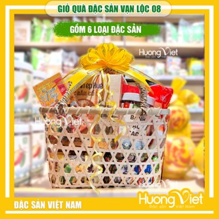 Giỏ quà tết 2025 , giỏ quà bánh kẹo đặc sản Việt Nam VẠN LỘC 08, quá biếu tặng tết 2025