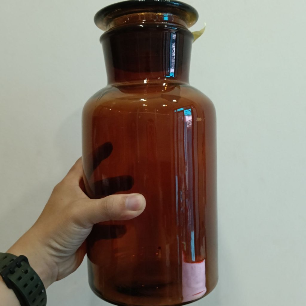 (Siêu lớn) Chai thủy tinh trắng, nâu MIỆNG RỘNG nắp đậy 1000ml, 2500ml