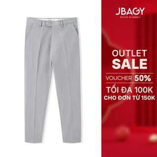Outlet| Quần Tây Âu Nam Slimfit ghi sáng vải Cotton 2 chiều cao cấp thương hiệu JBAGY