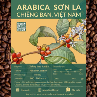 Cà phê Arabica Honey Sơn La rang medium gói 250gram