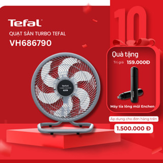 Quạt sàn Tefal TB Silence Plus VH686790 - 6 cánh quạt động cơ bạc thau - Hàng chính hãng / BH 02 năm
