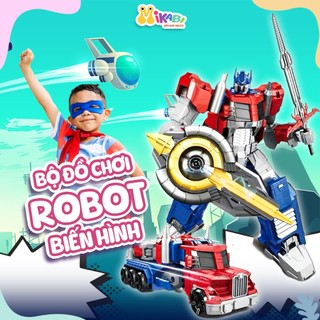 Bộ Đồ Chơi Bé Trai Lắp Ráp Robot Siêu Nhân Biến Hình Ô Tô Cực Ngầu Chất Liệu Hợp Kim An Toàn - Đồ Chơi Trẻ Em MIKABI