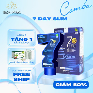  Giảm cân 7 Day Slim Nhập khẩu Mỹ Giúp giảm cảm giác thèm ăn Đánh tan lớp mỡ thừa dưới da Giúp các liên kết da săn chắc 
