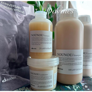 DAVINES NOUNOU gồm dầu gội, dầu xả cho tóc nhuộm, tẩy, tóc khô yếu 1000ml