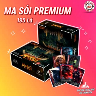 [CAO CẤP] Ma Sói Premium Edition 195 lá cơ bản và mở rộng Việt hoá, nhiều phụ kiện chơi kèm thú v