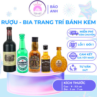 MÔ HÌNH RƯỢU BIA trang trí bánh kem, rượu bia trang trí bánh kem