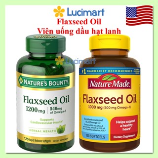 Dầu hạt lanh Flaxseed Oil 1000mg/ 1200mg hũ 100 viên/ 125 viên [Hàng Mỹ]
