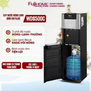 Cây nước nóng lạnh âm bình cao cấp FujiE WD6500C, máy nước uống nóng lạnh bình hút làm lạnh Block, bảo hành 2 năm