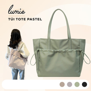 Túi Tote Pastel Vải Dù Dày Dặn Đeo Vai Xách Tay Rộng Rãi Tiện Lợi Phù Hợp Đi Làm Đi Chơi Đi Học