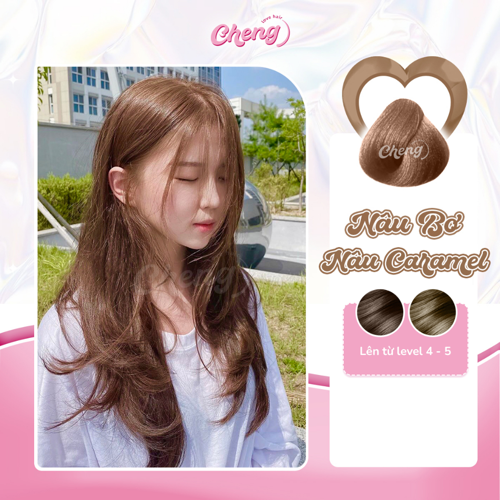 Thuốc Nhuộm Tóc Màu NÂU CARAMEL - NÂU BƠ Không Tẩy | Chenglovehair, Chenglovehairs