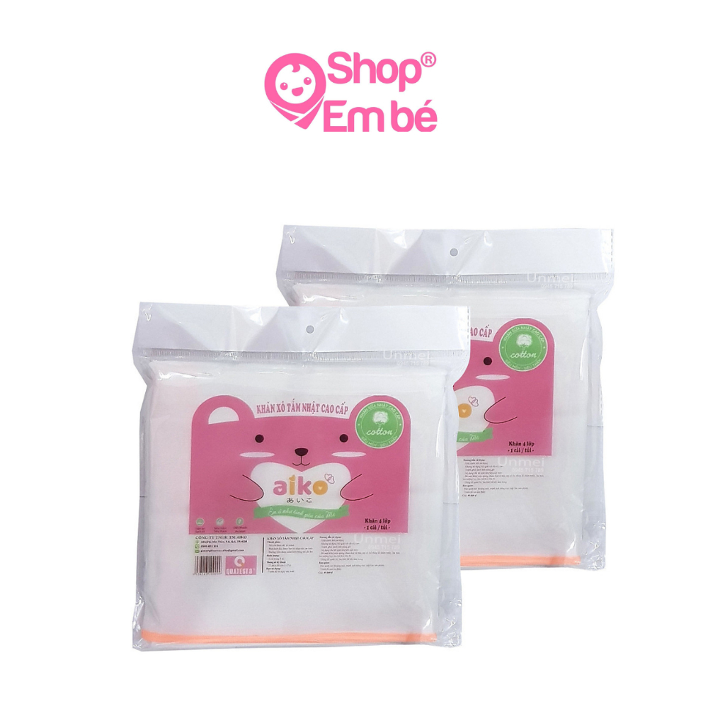 Khăn Mùng Xô Tắm Nhật 4 Lớp Aiko  (75cmx80cm)