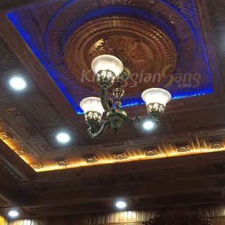 [BÓNG LED] ĐÈN CHÙM TÂN CỔ ĐIỂN GIẢ ĐỒNG GẮN TRANG TRÍ KHÔNG GIAN PHÒNG KHÁCH, BẾP, SẢNH, MÁI VÒM