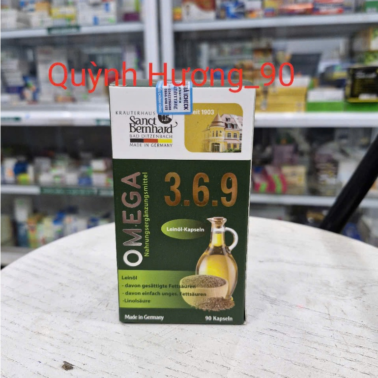 Dầu hạt lanh Omega 369 Leinol Kapseln (Lọ 90 viên) của Đức - Giúp giảm mỡ máu, bổ não, cải thiện trí