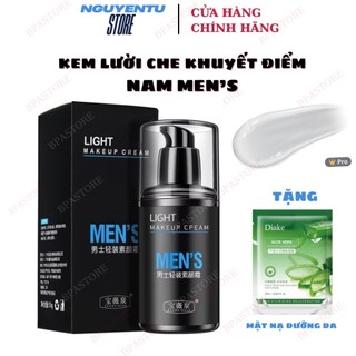 Kem Lười Men's Che Khuyết Điểm Dưỡng Ẩm Cho Nam Màu Tự Nhiên Lười Chống Thấm Nước - Tặng mặt nạ dưỡng da
