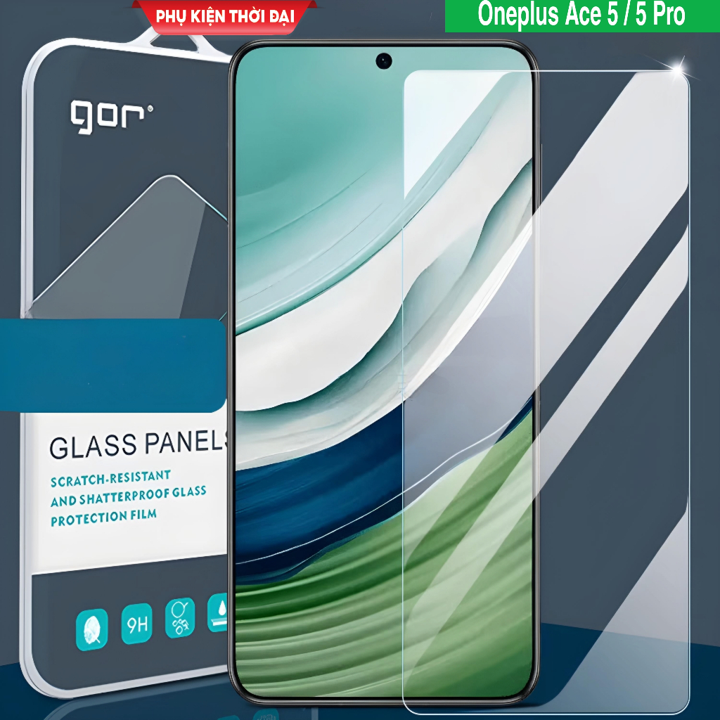 Cường lực Gor OnePlus Ace 5 / Ace 5 Pro / Ace 5 Ultra trong suốt vuốt mượt chất kính đẹp